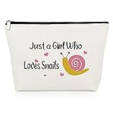 Gevody Snail Gifts for Woman Makeup Bag Snail