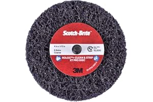 ScotchBrite Clean and Strip XT Pro Disc, Roloc+, Rust and Paint Stripping Disc, 4in diam. x 1/2in Thick (10.16 cm x 1.27 cm),