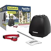 PetSafe Stay &amp; Play Wireless Fence for Stubborn Dogs, Up to 3/4-Acre | Tone-Only Mode Plus 5 Levels of Static Correction, Sets up in Hours, No Digging/Burying Wire, Portable, Dogs 5 lb+