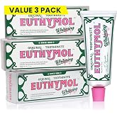 EUTHYMOL Whitening Toothpaste, Stain Removal in 2weeks | 3.7 floz*3 (3Pack) | Whitening Toothpaste for sensitive Gum &amp; Teeth, Stain Removal in 2 Weeks, Bad Breath, Cavity Prevention, Aluminum Tube