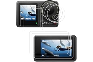 Bigqin [3+3+3 Pack] Lens Screen Protector Compatible with DJI Osmo Action 4, HD Clear Tempered Glass Film 9H Hardness Full Co
