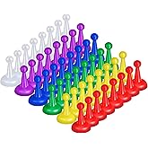 48 Pieces 1 Inch Multi-Color Pawns Game Pawns Multicolor Plastic Pawn Chess Pieces for Board Games Component Tabletop Markers