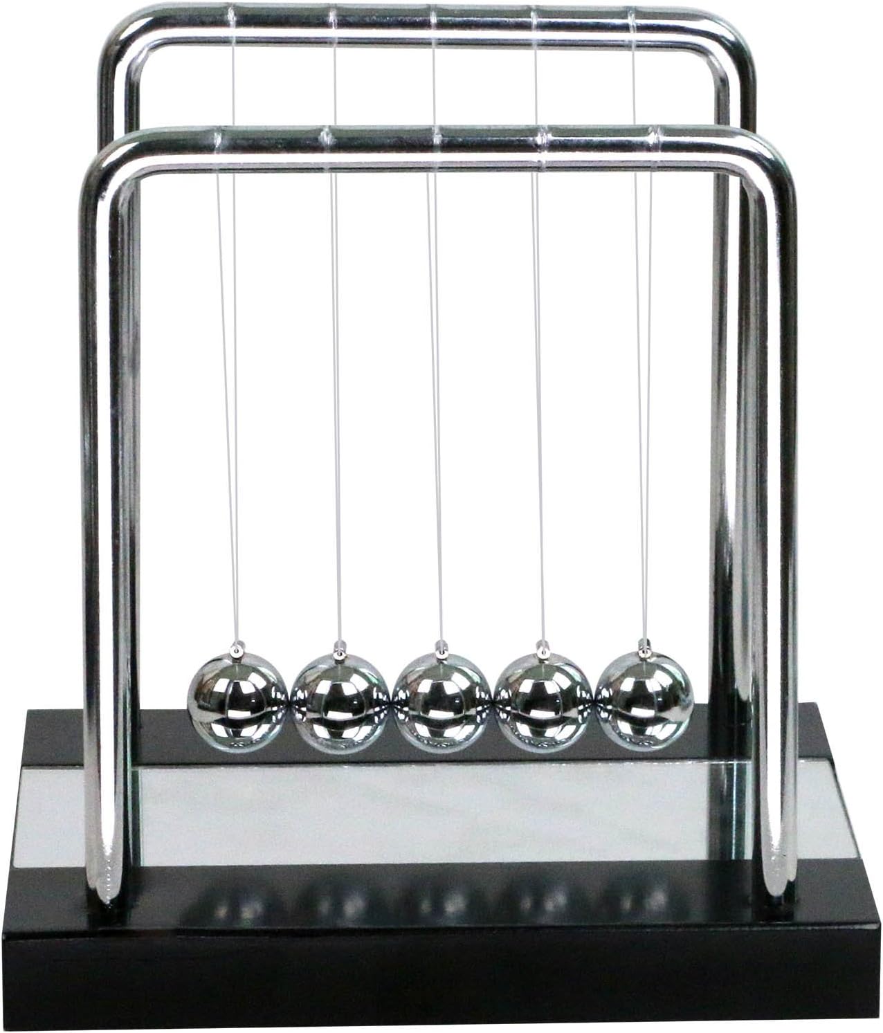 BOJIN Newton's Cradle Balance Ball Science Puzzle Desk Mirror Toy - Medium
