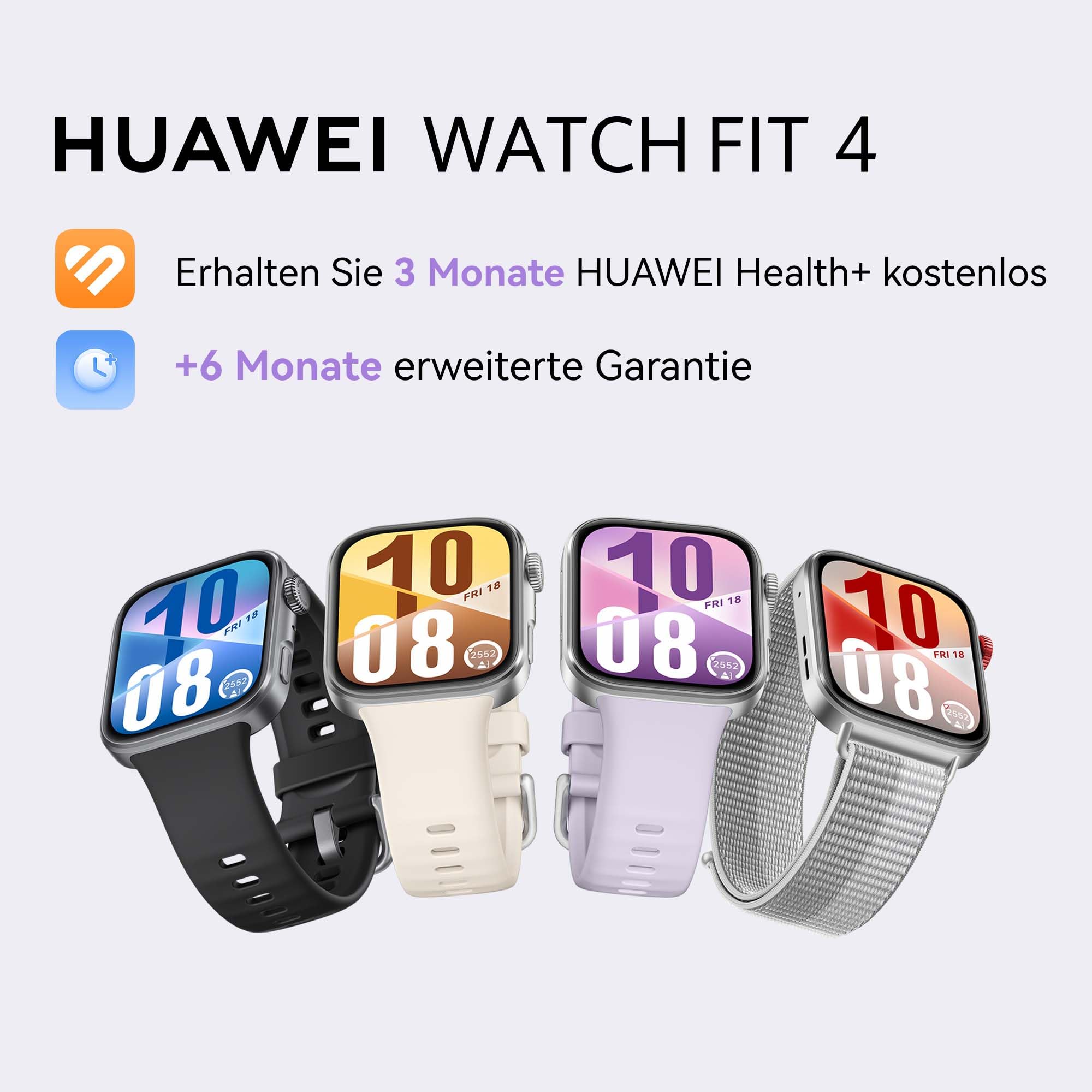 HUAWEI Watch FIT 4 Smartwatch, GPS, Fitness Tracker, Grau 2