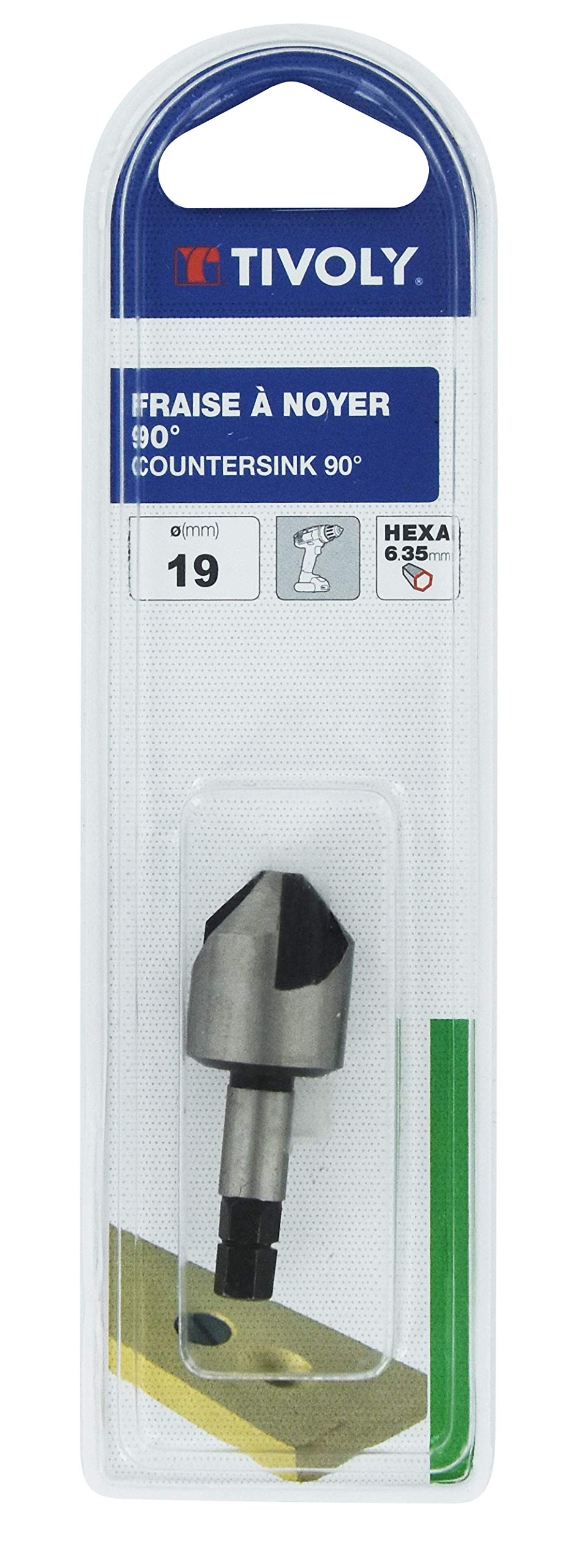 TIVOLY XT60612045205 - AVELLANADOR HCS 90° Mango Hexagonal USO ESPECÍFICO Ø 19 mm Wide 50 mm