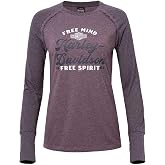 Harley-Davidson Women's Seagrass Long Sleeve High-Low Raglan Tee, Vintage Purple