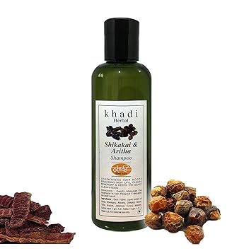 Khadi Herbal Shikakai Shampoo,Natural Hair Nourishment & Root Strengthening, Paraben & Sulfate free - 200ml