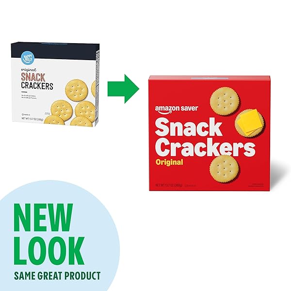 AMAZON SAVER, ORIGINAL SNACK CRACKERS, 13.7 OZ