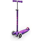 Micro Kickboard - Maxi Deluxe LED - Three Wheeled, Lean-to-Steer Swiss-Designed Micro Scooter for Kids with Motion-Activated Light-Up Wheels for Ages 5-12 …