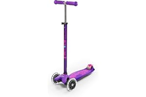 Micro Kickboard - Maxi Deluxe LED - Three Wheeled, Lean-to-Steer Swiss-Designed Micro Scooter for Kids with Motion-Activated Light-Up Wheels for Ages 5-12 …