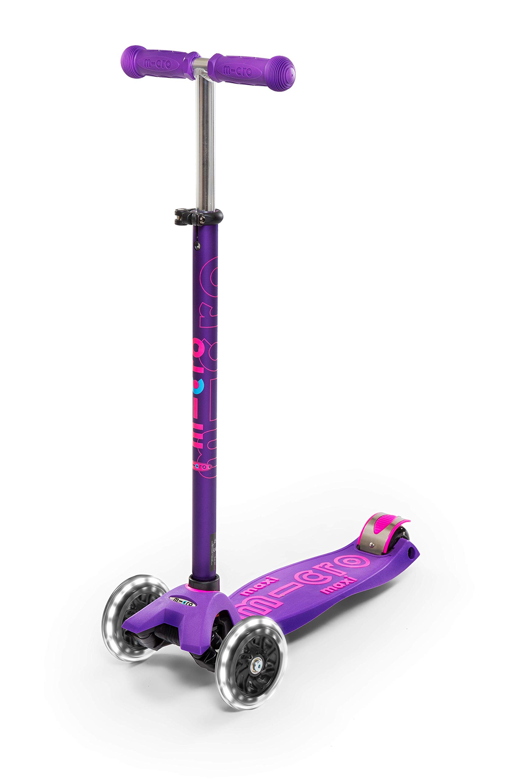 Micro Maxi Micro LED Deluxe Scooter Boys/Girls 5-12 Years Purple