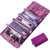 LumiSyne 4 In 1 Detachable Toiletry Bag Hanging Roll-Up Makeup Bag Large Capacity Travel Wash Bag Mesh Cosmetic Bag Portable Foldable Toiletry Bag Waterproof Cosmetic Organizer Bag For Travel Daily