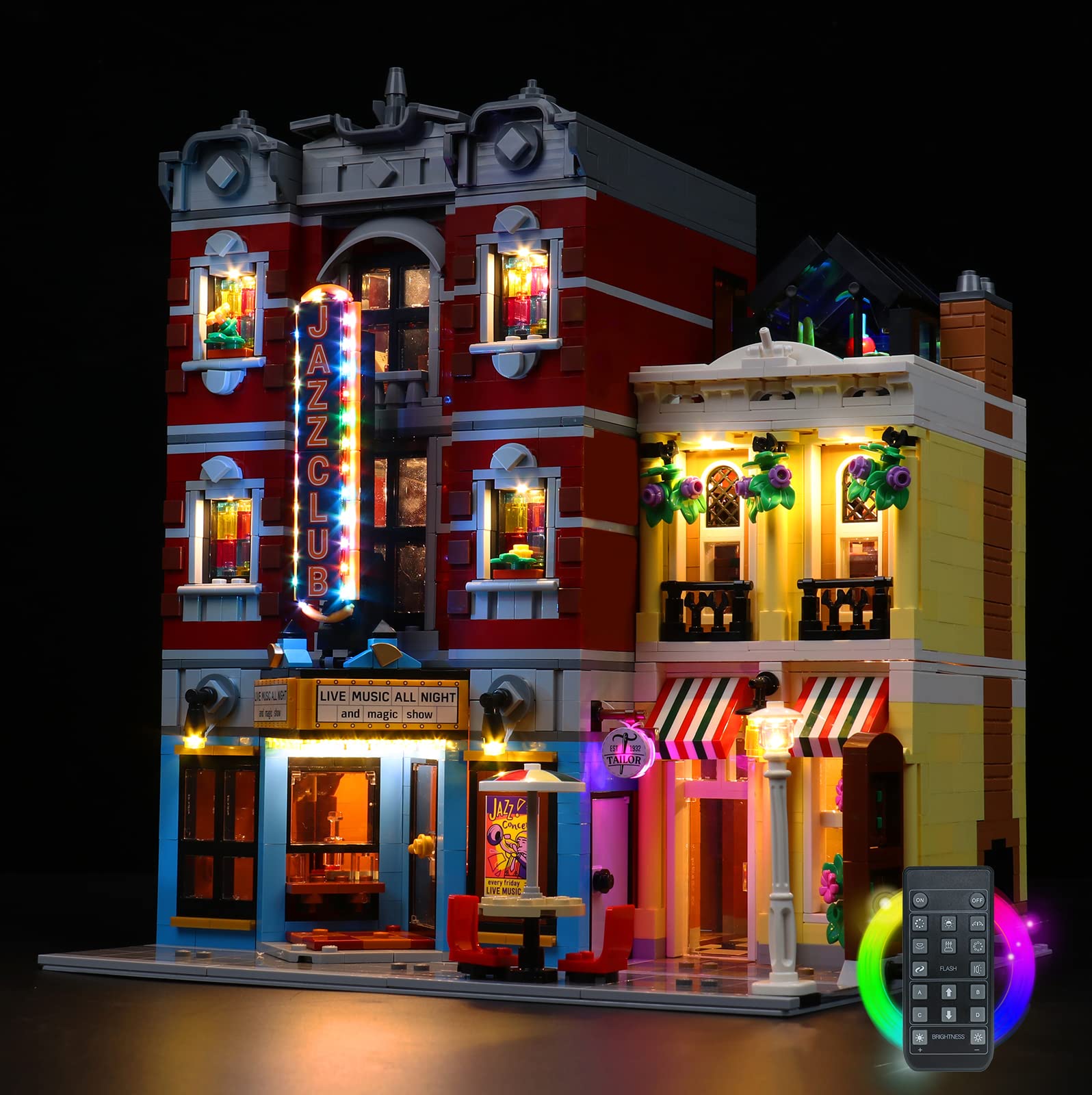 Led Light Set for Lego Jazz Club, Led Light Kit for Lego 10312 Jazz Club - Not Include Models, Just Light Set (Remote Control Version)