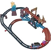 Thomas & Friends Motorized Toy Train Set Crystal Caves Adventure with Thomas, Tipping Bridge & 8 Ft of Track for Kids Ages 3+