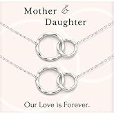 HOPE LOVE SHINE Mom Gift from Daughter - Sentimental, Meaningful Mother and Daughter Necklace, Jewelry, 14k Gold Plated Sterling Silver