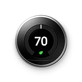 Google Nest Learning Thermostat - Programmable Smart Thermostat for Home - 3rd Generation Nest Thermostat - Works with Alexa 