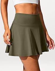SANTINY 14" Tennis Skirt Golf Skorts with Pockets