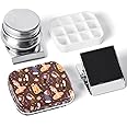 Portable Mini Tin Box,12-Well Empty Watercolor Palette,Small Paint Storage Travel Artist Outdoor Sketch Watercolor Kits with Magnetic Clip and Oil Pot.Famous Painting
