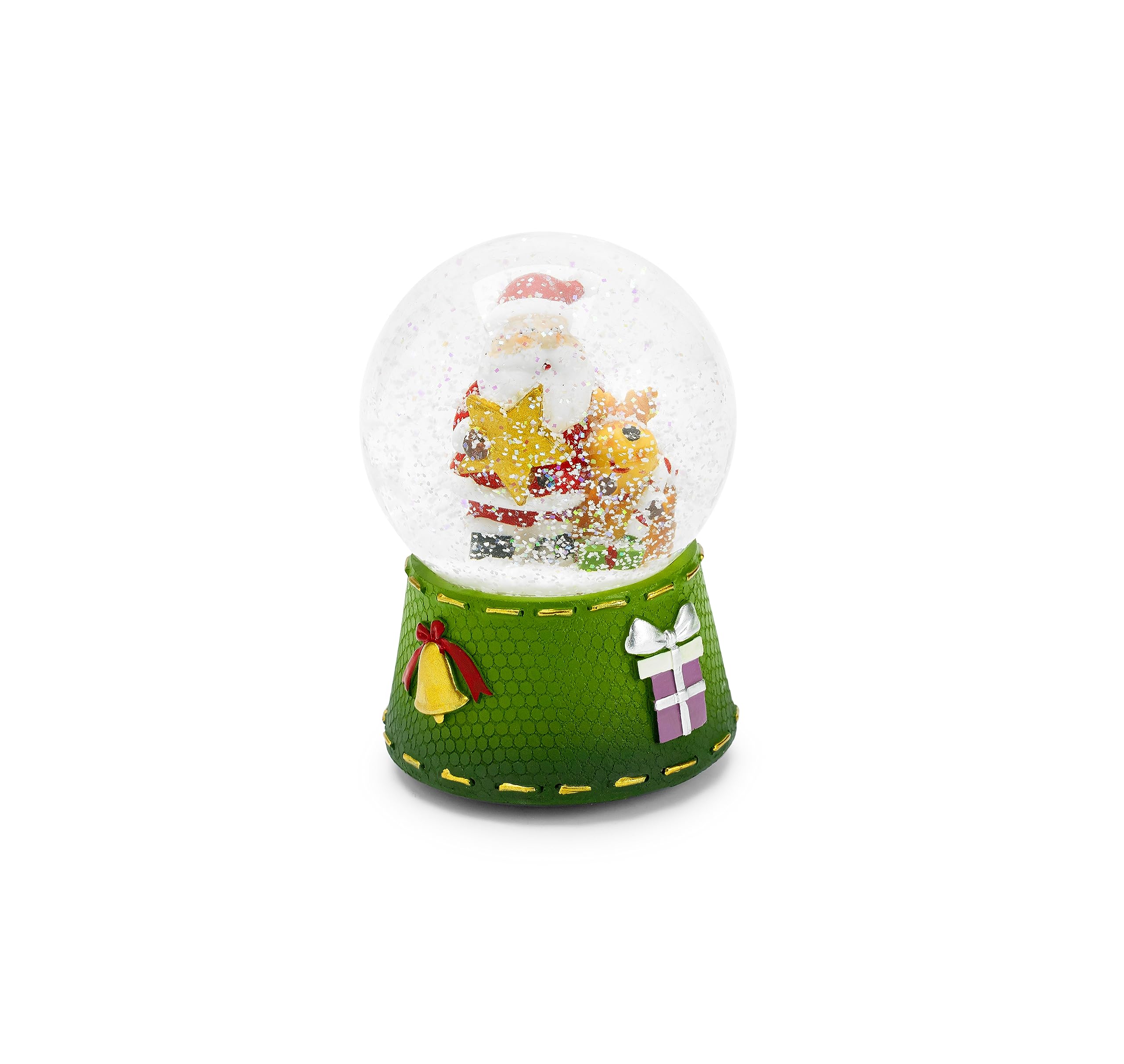 Mousehouse Gifts - Christmas Snow Globe with Musical Santa With Star, Glass Musical Globe for Family Joy — image 1