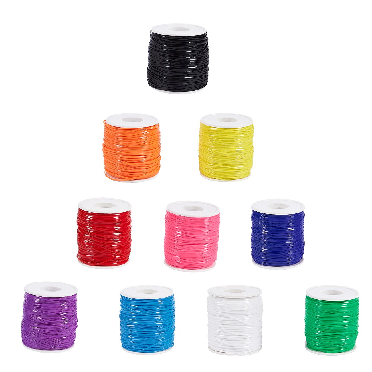 Friendship Bracelet 100 Yards Each Plastic Lacing Cord DIY Craft.5mm x 2mm 10Pack Plastic