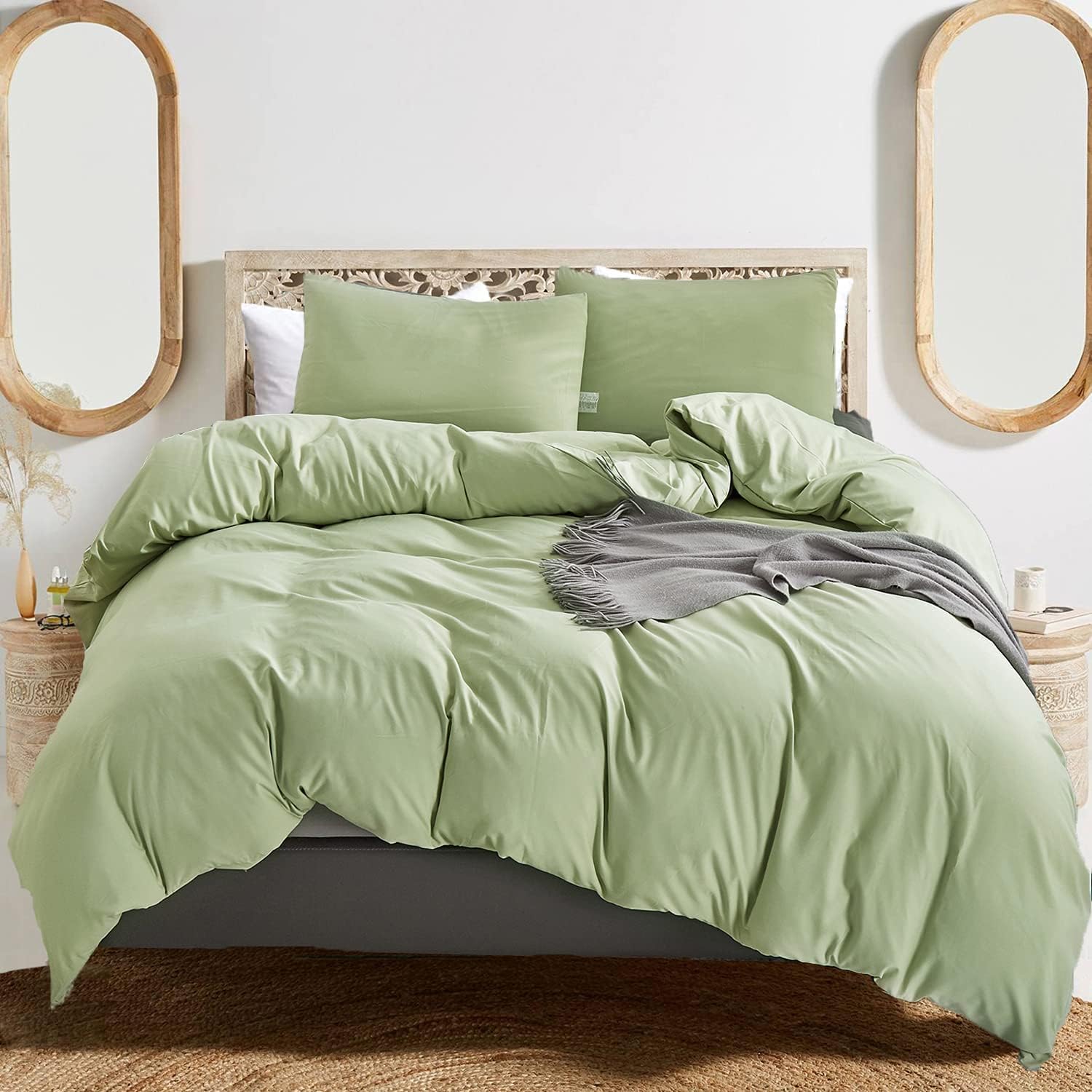 Luxlovery Sage Comforter Set Twin Sage Green