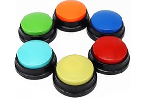 OFVENS Voice Recording Button, Dog Buttons for Communication Pet Training Buzzer, 30 Second Record & Playback, Funny Gift for Study Office Home, 6 Packs