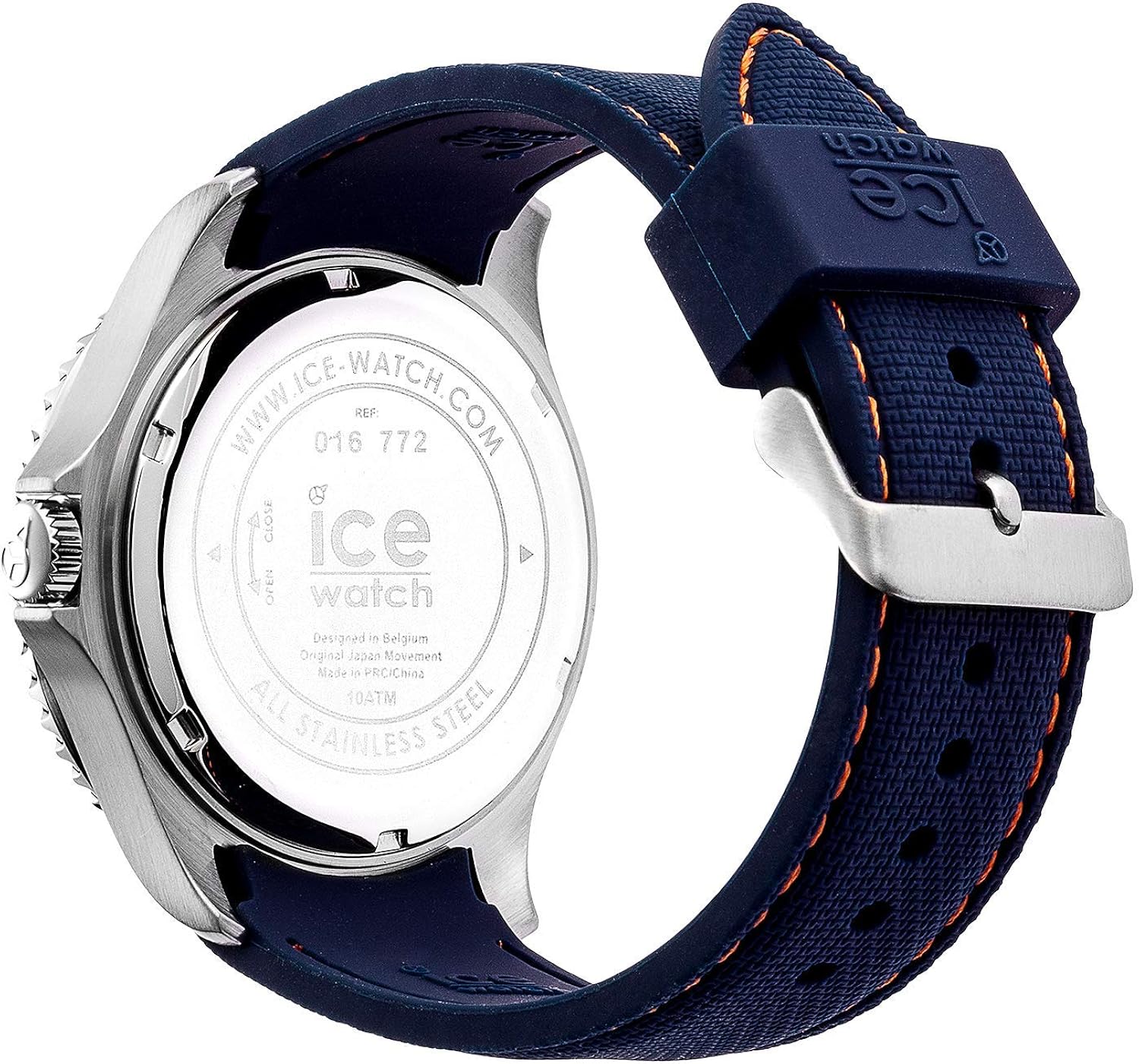 Amazon Com Ice Watch Ice Steel Large White Blue Rubber Strap Men S Watch Ice Watch Watches