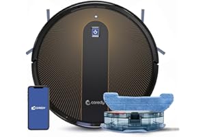 Coredy R750 Robot Vacuum Cleaner, Compatible with Alexa, Mopping System, Boost Intellect, Virtual Boundary Supported, 2200Pa Suction, Super-Thin, Upgraded Robotic Vacuums, Cleans Hard Floor to Carpet