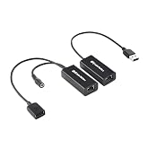 Cable Matters USB 2.0 Over Ethernet Extender with Power Adapter, 150ft | Full USB 2.0 Support for Keyboard, Mouse, Webcam, and More