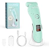 Solimpia Lady Shavers Electric Shaver for Women Electric Razor for Arm Leg Armpit Bikini Cordless Portable Painless IPX6 Waterproof USB Rechargeable Dry Wet