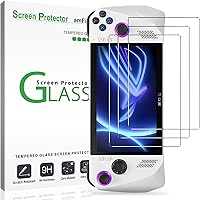 amFilm 3 Pack Screen Protector for ASUS ROG Ally Handheld 7 inch 2023, Tempered Glass, Transparent Ultra HD, Anti-Scratch, An