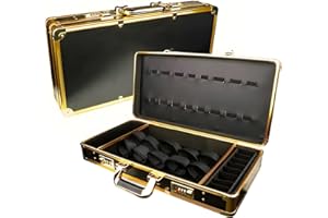 GYKLE Professional Barber Supplies Case, Barber Cases for Clippers and Supplies, Hairdressing Tools Storage Case with Handle and Secure Numlock, Barber Travel Case(Gold)