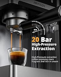AIRMSEN 20 Bar Espresso Machine with Automatic Milk