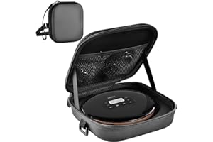 ANKHOH Portable CD Player Case with Belt, for Deluxe, for Sunoony, for MEGATEK, for Gueray, for ARAFUNA, for Klim, Travel Carrying Holder Storage for Walkman and Cable Accessories (Case Only) (Black)
