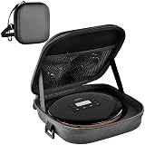 ANKHOH Portable CD Player Case with Belt, for Deluxe, for Sunoony, for MEGATEK, for Gueray, for ARAFUNA, for Klim, Travel Carrying Holder Storage for Walkman and Cable Accessories (Case Only) (Black)