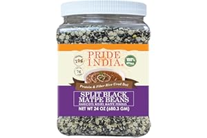 Pride Of India Indian Split Black Gram (Urad Dal) – Dry Black Lentils (Matpe Beans) – 1.5 lbs (680 gm) Jar – Healthy & Earthy