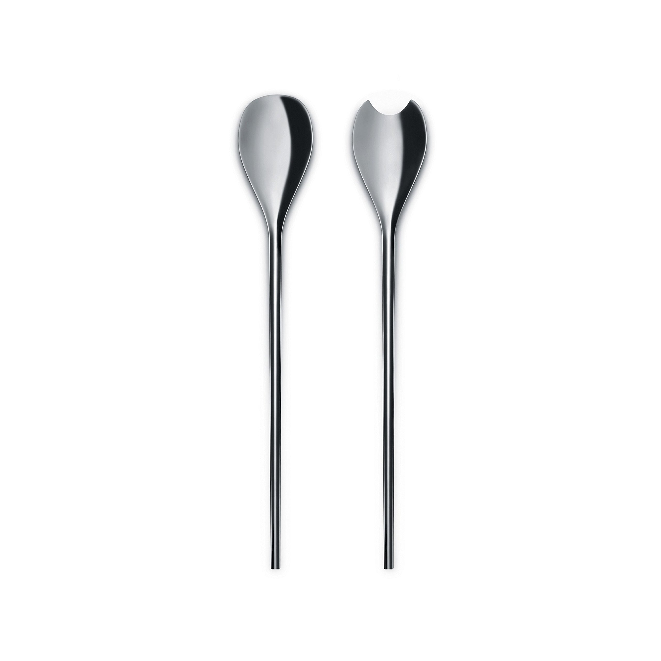 Alessi BMGS02 human collection salad cutlery - stainless steel 18/10, polished, Silber
