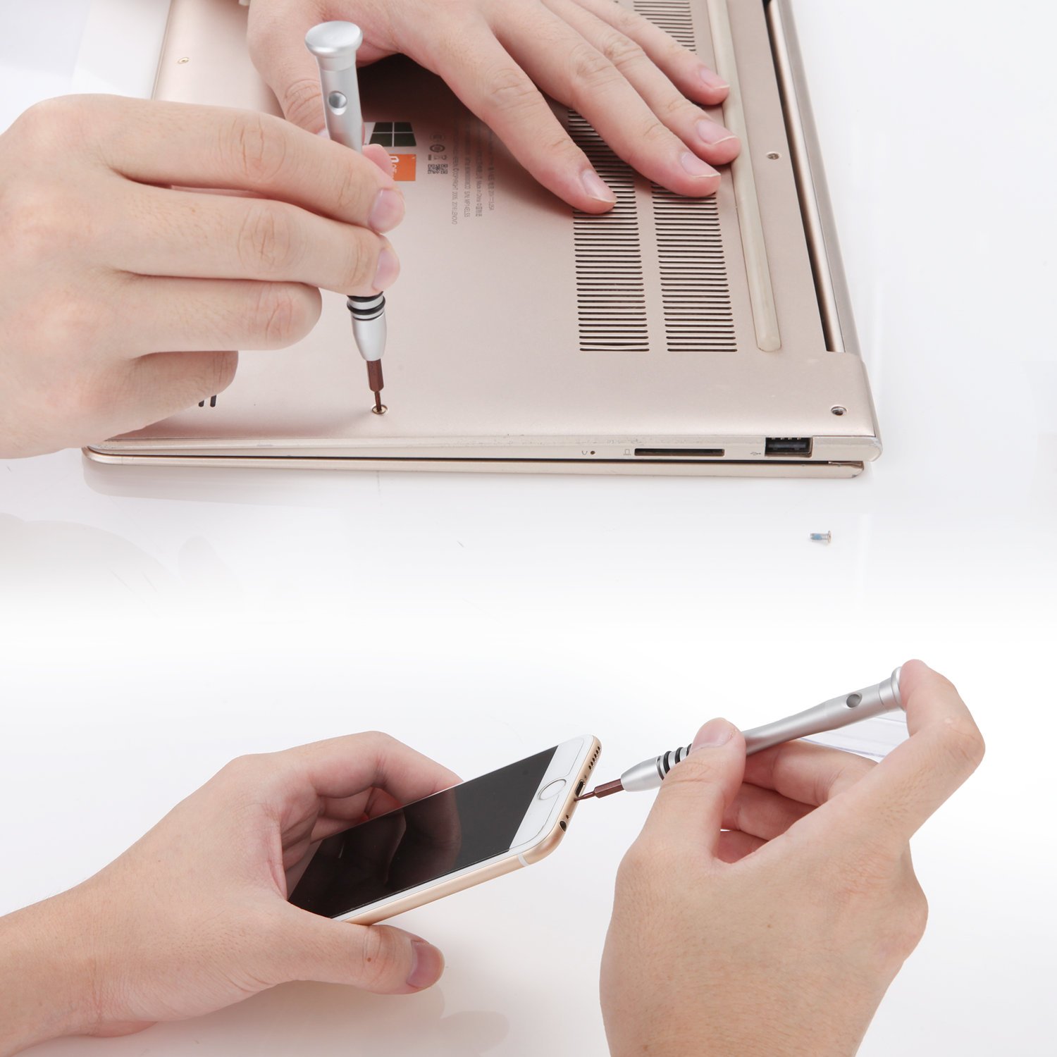 UFire 63 in 1 Precision Screwdriver Set with 56 Bit Magnetic Screwdriver Kit Electronics Repair Tool Kit for iPhone, Tablet, Macbook, Xbox, Cellphone, PC, Game Console - Green