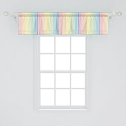 Ambesonne Pinstripe Window Valance, Composition of