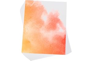 PATIKIL 100 Pcs Pure Cotton Watercolor Paper 140lb/300 GSM Water Coloring Paint Paper for Art Painting Watercolor Drawing Art