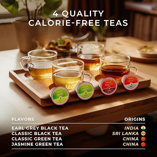 GYA TEA CO ALL DAY FOCUS TEA GIFT SET (16 CT) – ASSORTED TEA POD VARIETY PACK WITH EARL GREY, BLACK, GREEN & JASMINE GREEN 4 FLAVORS FOR REFRESH & ENERGY