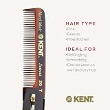 Kent Handmade 85mm Fine Toothed Folding Pocket Hair Comb Cellulose Acetate view 8