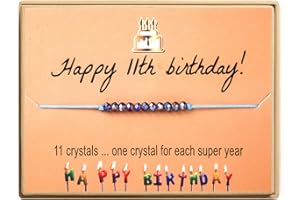 KGBNCIE Happy Birthday Bracelet Gift for Teen Girls,Crystal Beads Bracelet Gifts for 10 Year Old Girl Birthday Jewelry