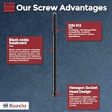 Kozelo 10Pcs M4-0.7x75mm Socket Head Cap Screws Alloy Steel Black Oxide 12.9 view 3