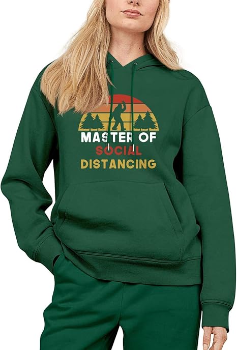 Amazon.com: CHYY Master of Social Distancing Women's Pullover Sweatshirt Sweatshirt with Pockets 