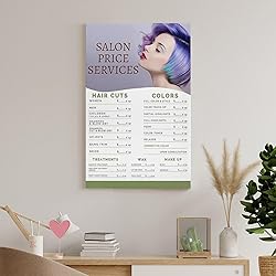 JBBGO Beauty Salon Price List Poster Hair Salon