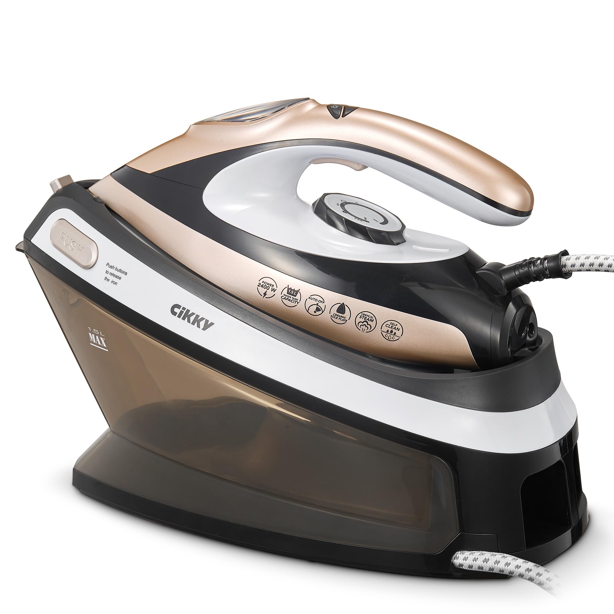 Mua Cikky Steam Station Iron, 1.5L Water Tank Professional Compact