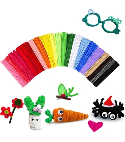 Amazon.com: Colorful Craft Pom Poms Art Supply (White 0.2
