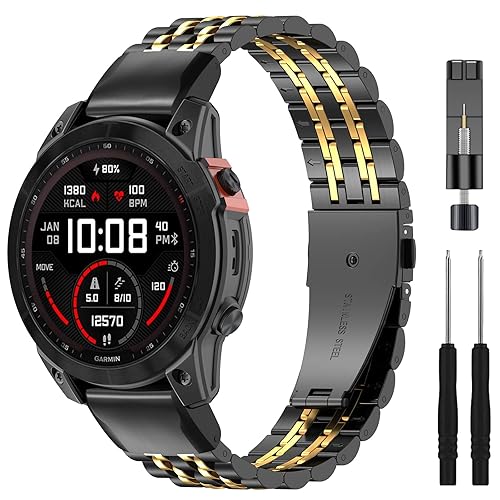ZPJPPLX Fenix 5X Plus 6X 7X Pro Watch Band,26mm Stainless Steel