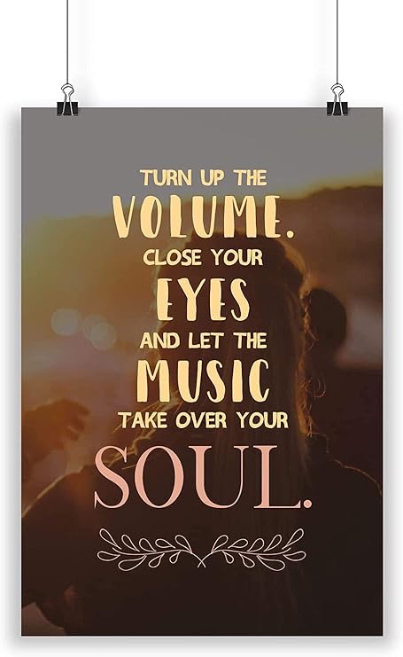 Visual Statements Poster Mit Spruch 10 Verschiedene Motive Spruche Zur Auswahl 250g Hochwertiger Qualitatsdruck 42 X 59 4 Cm Format Turn Up The Volume Amazon De Kuche Haushalt